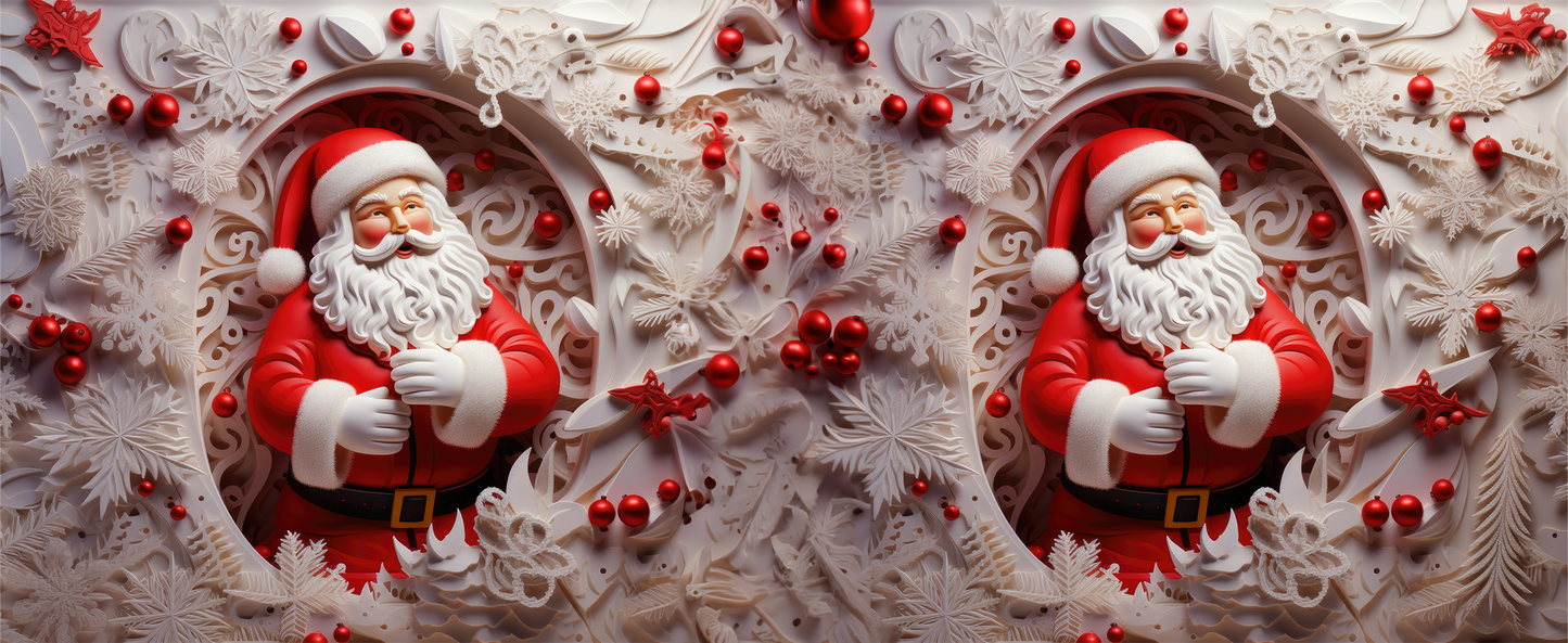 Red & White 3D Santa Cup Range