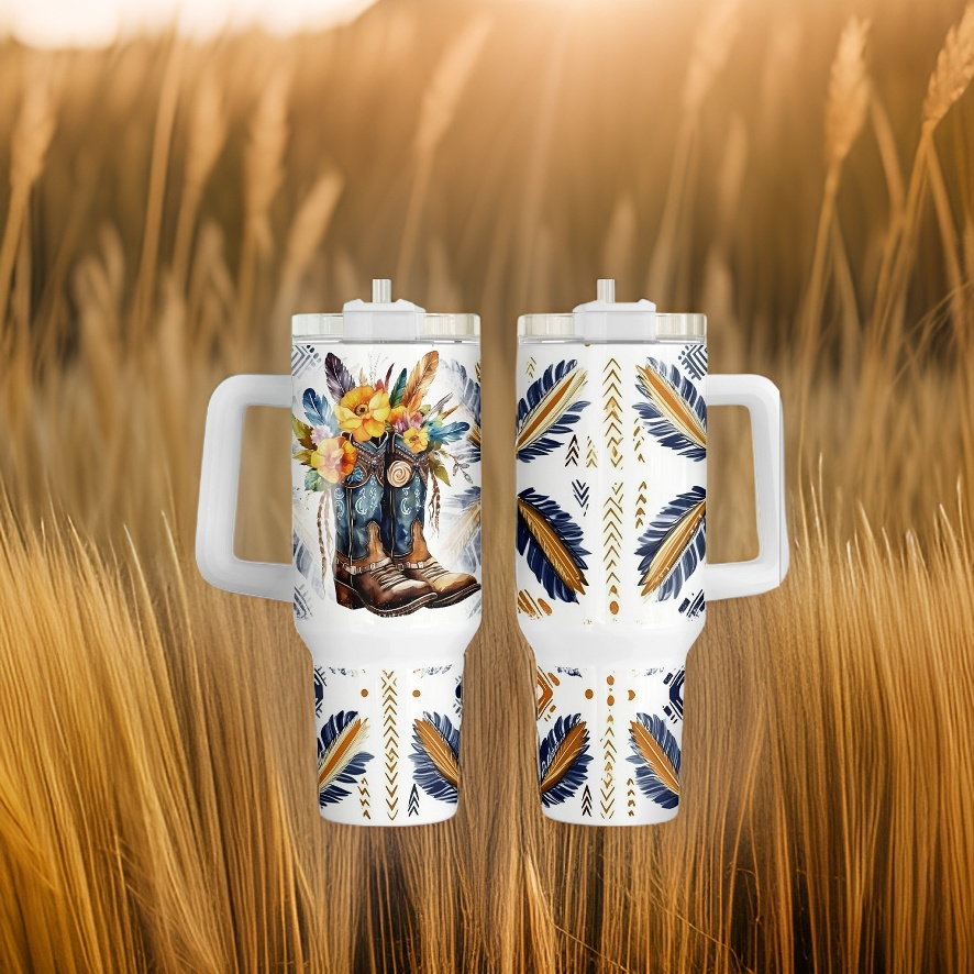 Feather Boots 40oz Tumbler