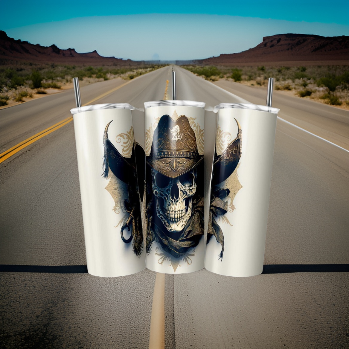 Cowboy Skull 20oz Tumbler