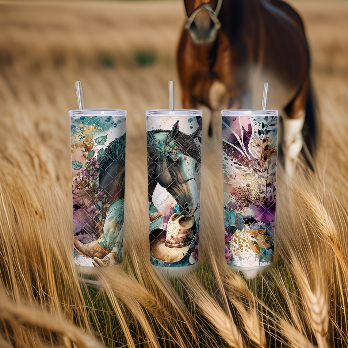 Western Horse 20oz Tumbler