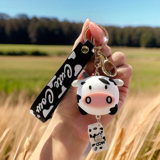 Cartoon Cow Keychain