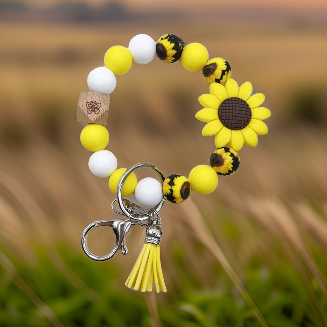 Cute Sunflower Keychain