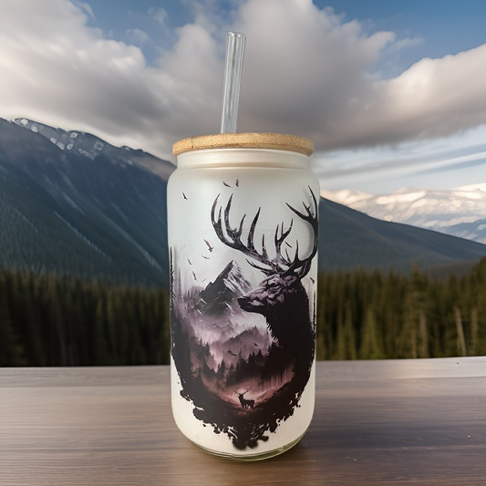 Stag 16oz Frosted Glass Tumbler