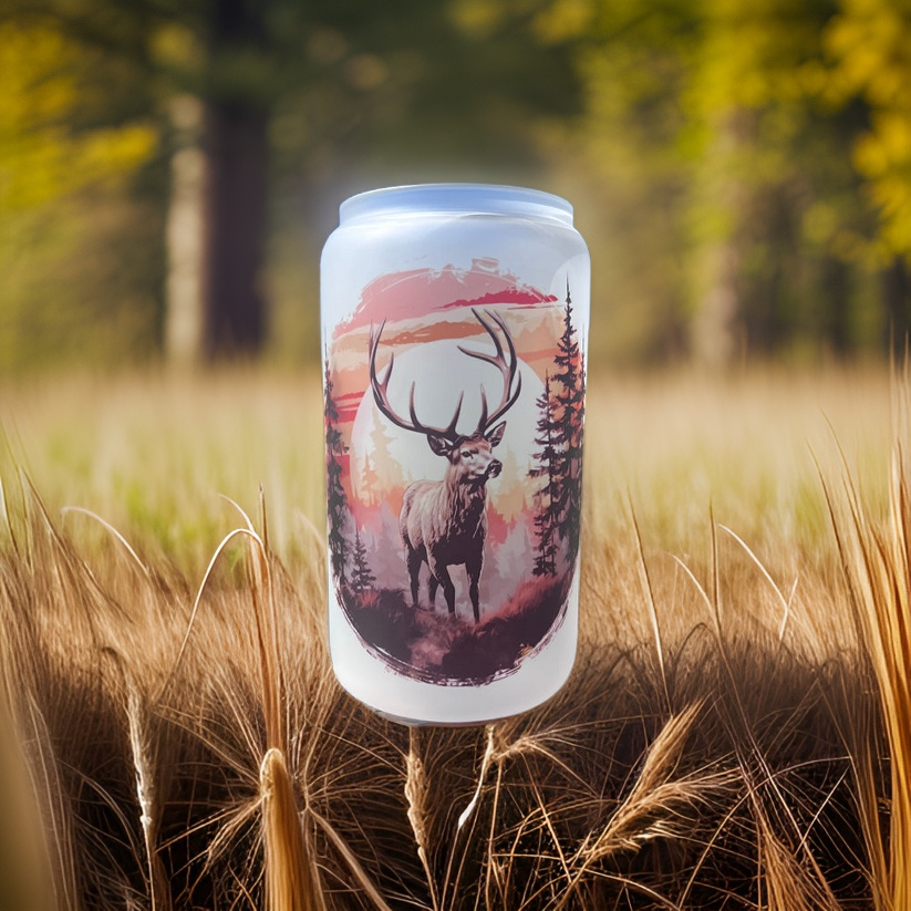 Stag 16oz Frosted Glass Tumbler