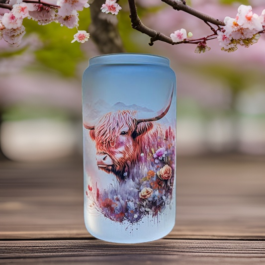 Mountain Highland 16oz Frosted Glass Tumbler