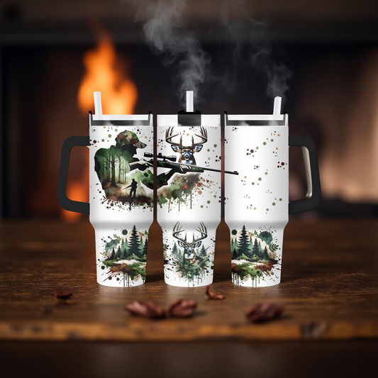 Camo Deer Hunting 40oz Tumbler