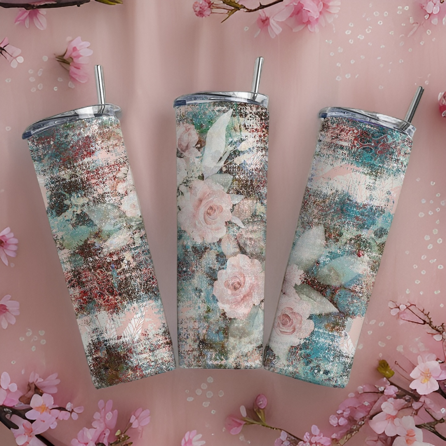 Rustic Flower 20oz Tumbler