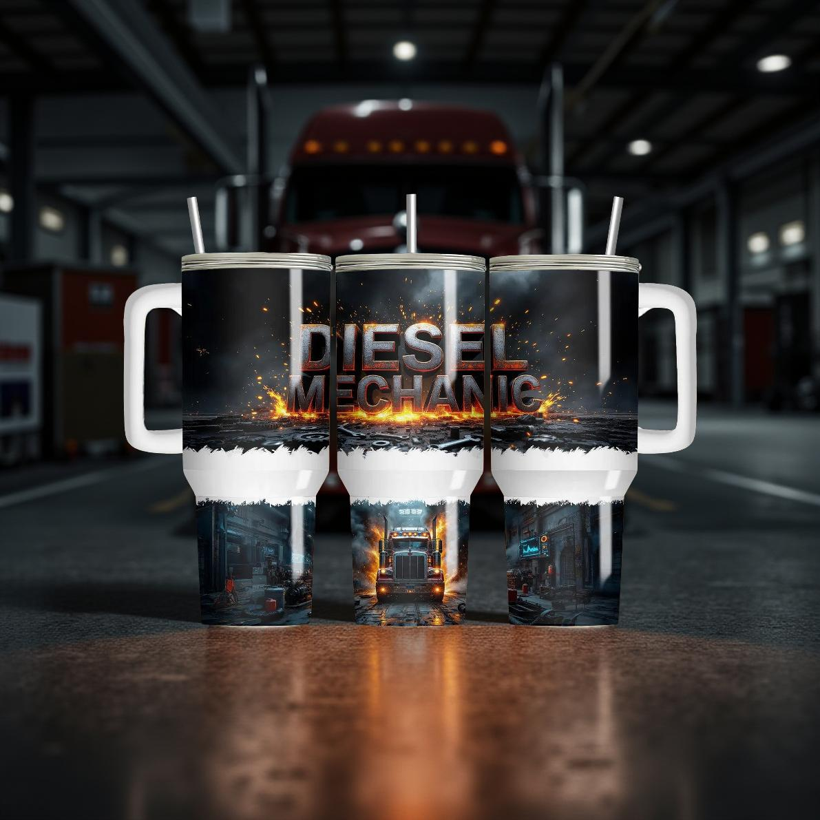Diesel Mechanic 40oz Tumbler