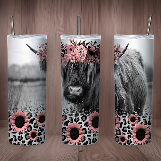 Pink Sunflower 20oz Tumbler