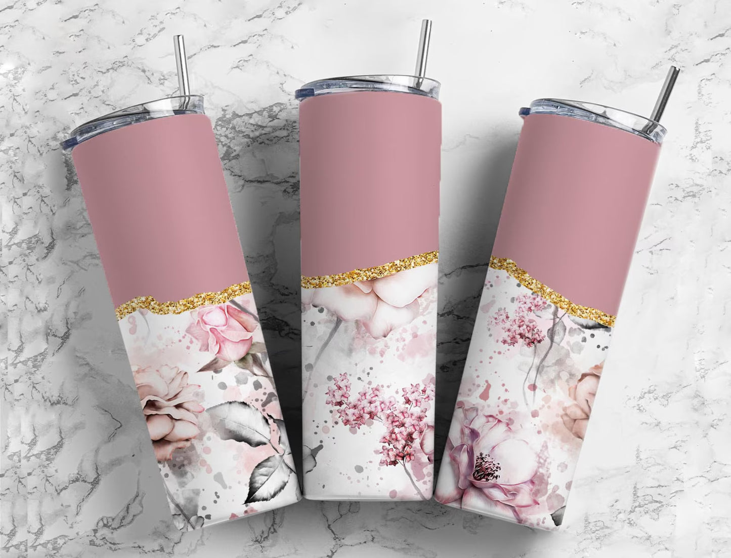Vintage Flower 20oz Tumbler