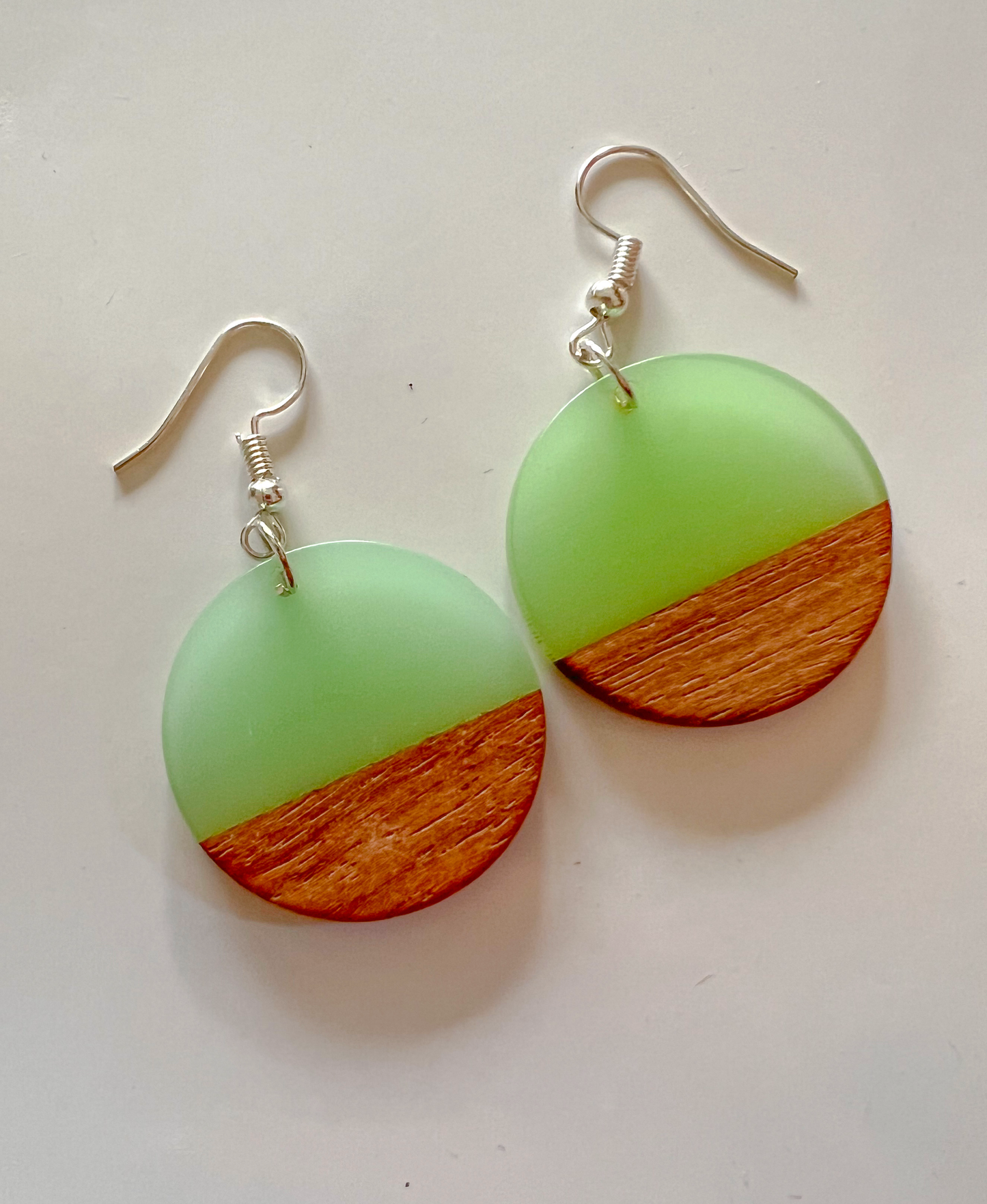 Vintage Aqua Wooden Earrings